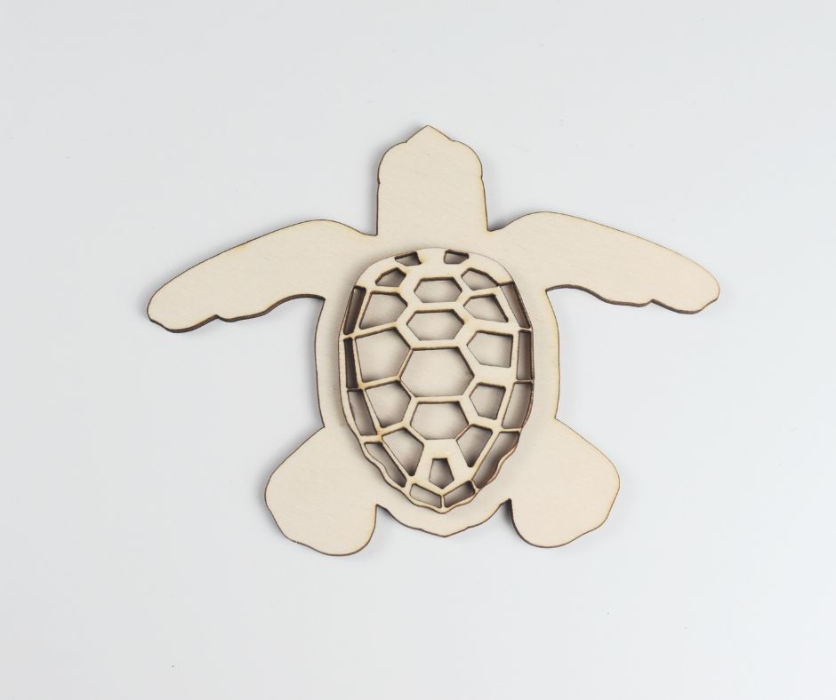 Holz-Füllform Schildkröte – Spielspaß im Ozean-Thema