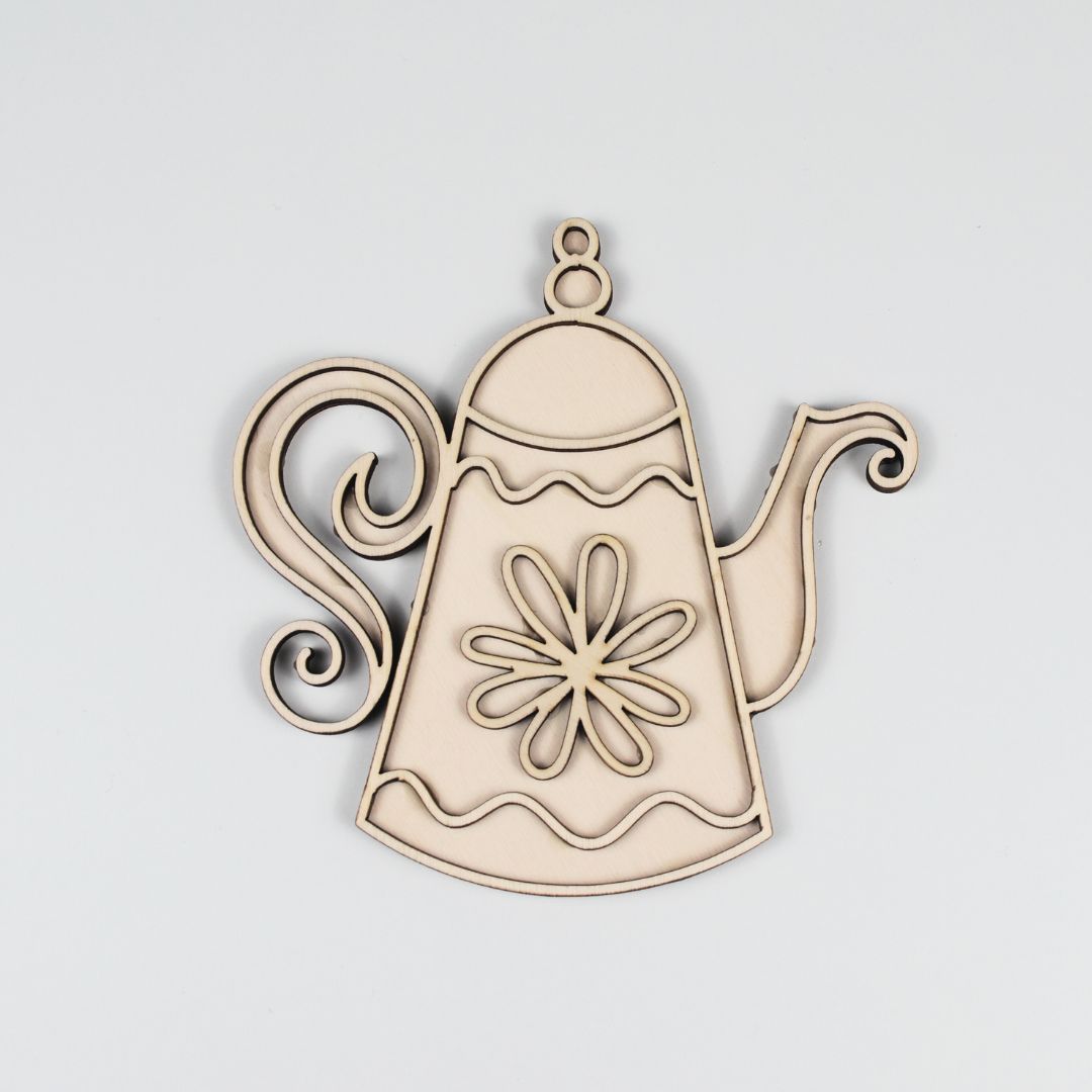 Holz-Füllform Teekanne