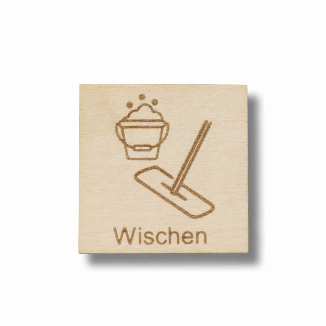 Piktogramm Wischen – Haushaltsaufgaben sichtbar machen