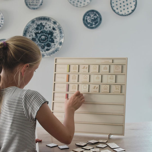 Holz-Wochenplaner für Kinder